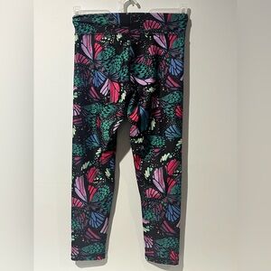 Xersion Girls Multicolor Butterfly High Rise Quick-Dri Leggings NEW, Size L (14)